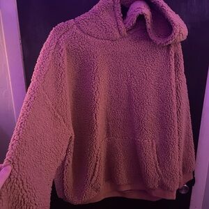 fluffy sherpa hoodie